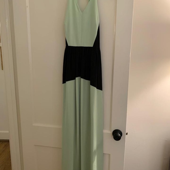 NEW $695 Tibi New York Colorblock Open Back Hi-Lo‎ Dress in Mojito [SZ 2 ] - Picture 2 of 6